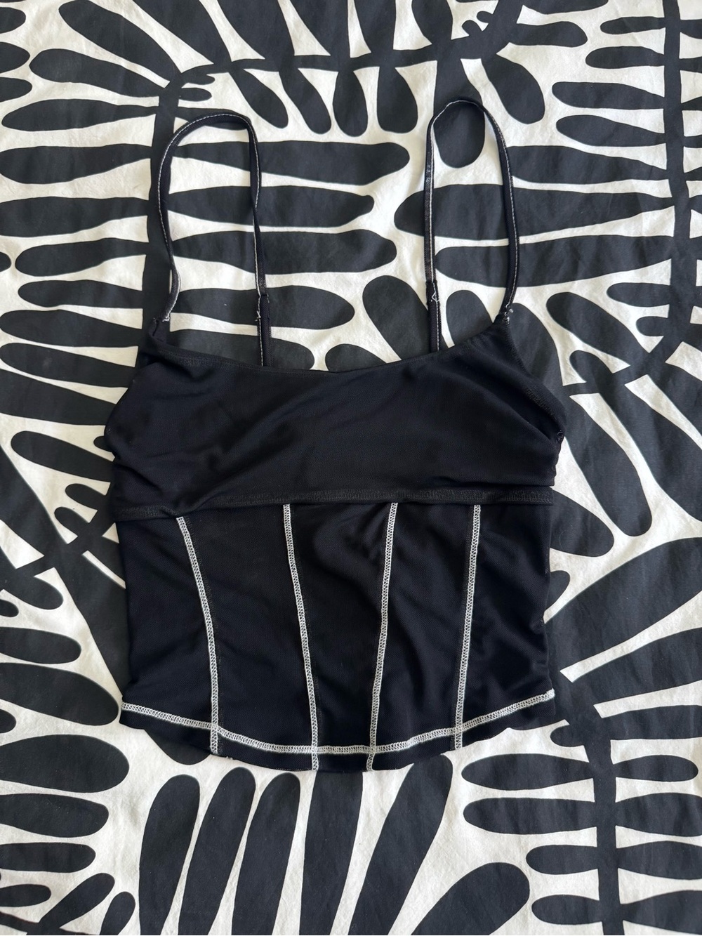 UO Hal Mesh Corset Cami